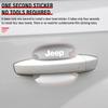4PCS Car Door Handle Protection Sticker Emblem Car Decoration Styling for Jeep Compass Gladiator Grand Cherokee Accessory Renegade Wrangler