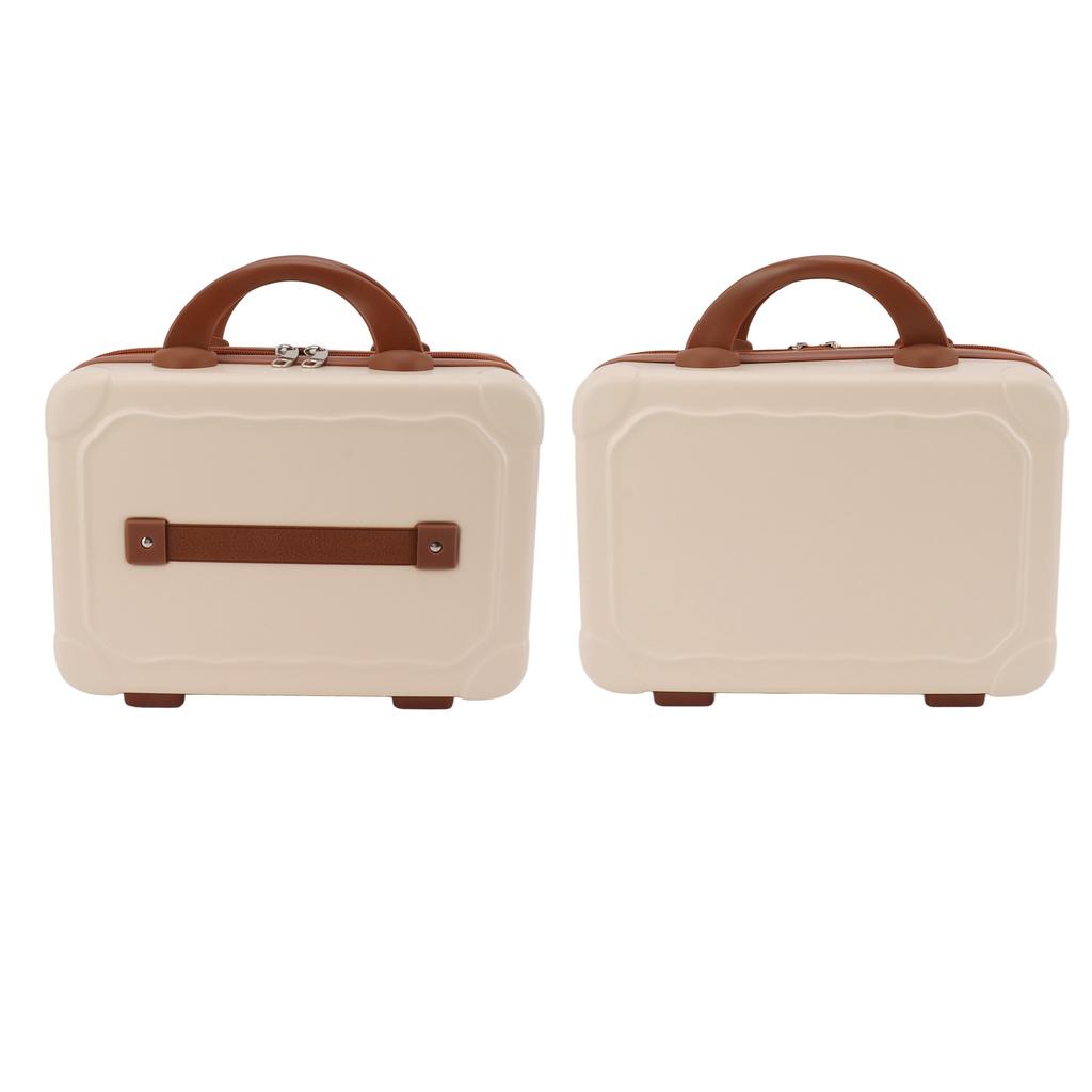 14in Cosmetic Box Suitcase Design Vintage   Large Capacity Portable ABS Makeup Bag for Women Girls Travel