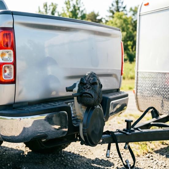 Copri Gancio di Traino Copri Accoppiamento Tappo per Gancio di Traino Antipolvere Forma di Gorilla Protezione per Traino
