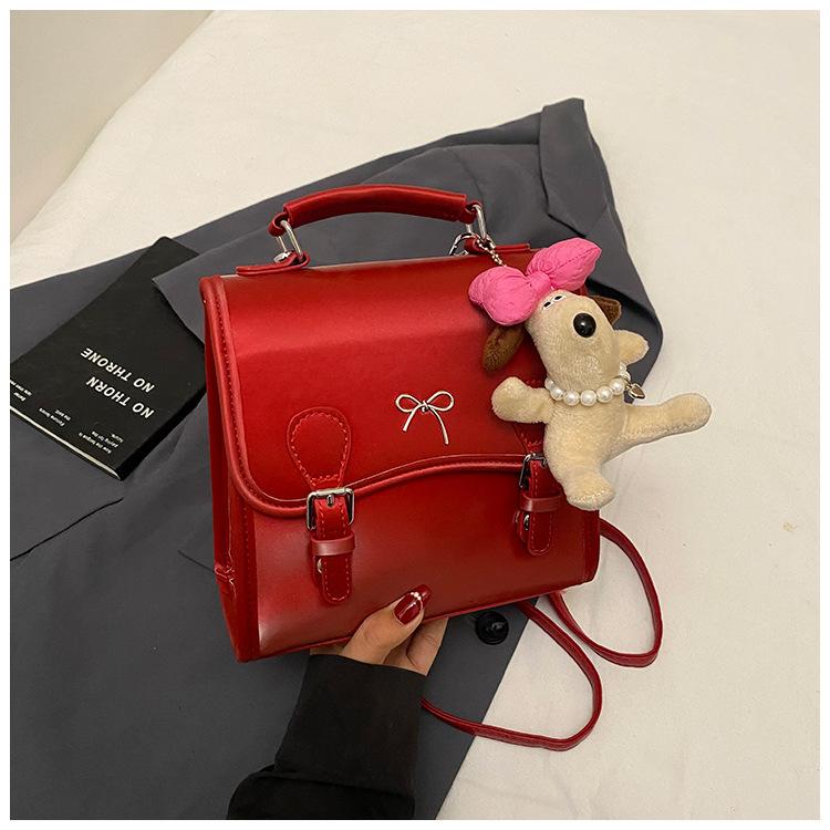 Korean Portable Personalized Bag Women's 2025 New Trendy Fashion Backpack College Style Multi-functional Shoulder Backpack