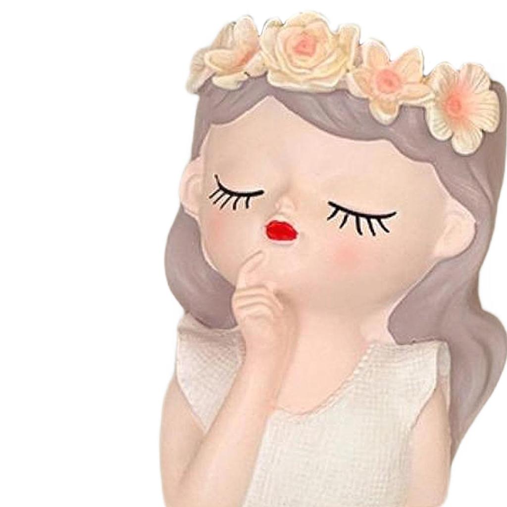 Fairy Head Flower Pot Photo Prop Flower Arrangement Art Crafts Gift Flower Holder for Entryway Cafe Farmhouse Garden Wedding