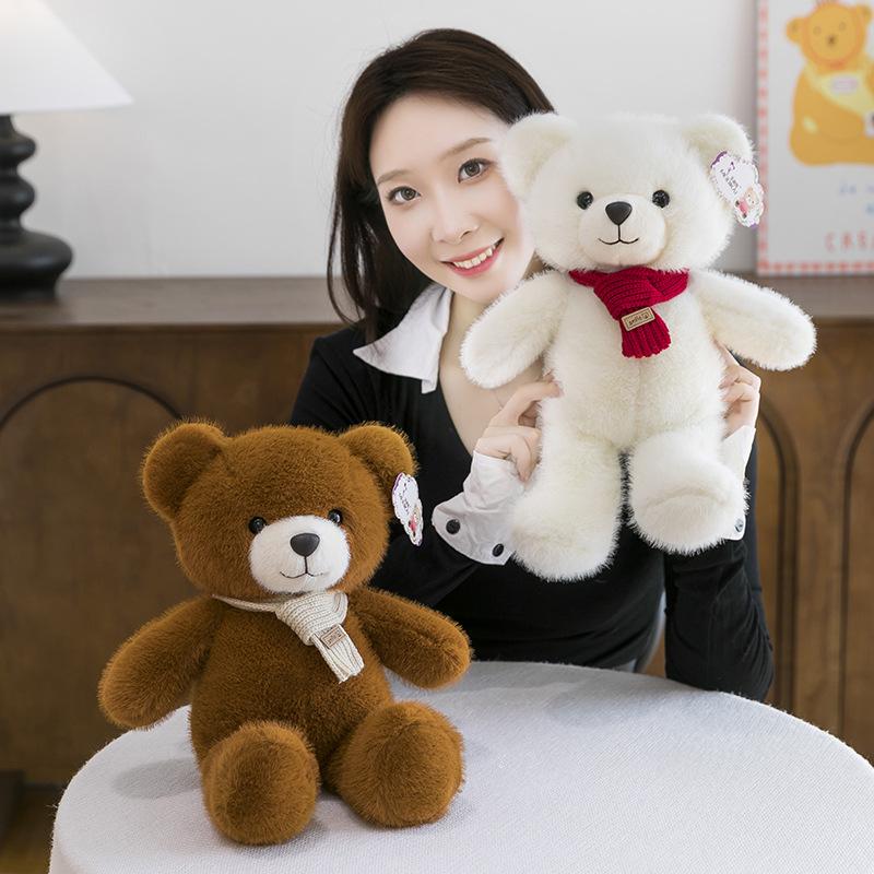 Little Bear Plush Winter Scarf - Cute Teddy Doll Gift for Kids' Birthdays