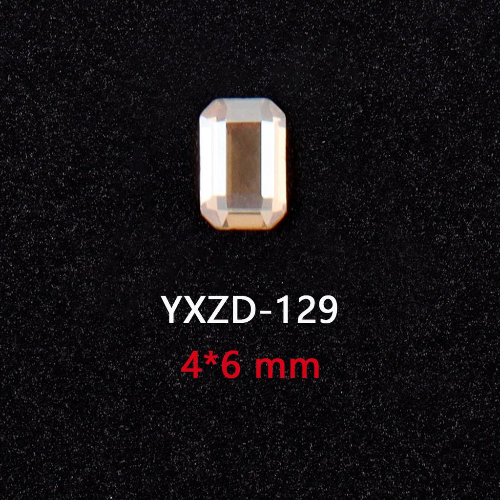 1440 Glas Diamanten mit flachem Boden Gold Champagner Speziell geformte Nageldiamanten DIY Tragematerial für Nägel Nagel Speziell geformte Diamanten Zubehör