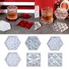 Diy Crystal Epoxy Hexagon Square Coaster Mirror Silicone Mold Dish Tray Mold for Casting with Resin Concrete Cement