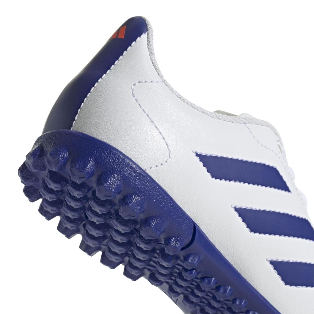 Adidas Goletto VIII TF Junior Futsal Shoes for Boys and Sizes Footwear Red Size Turf, Girls, 17-24.5cm, LUY60, White/Lucid Blue/Solar (IH8296), 24.0cm