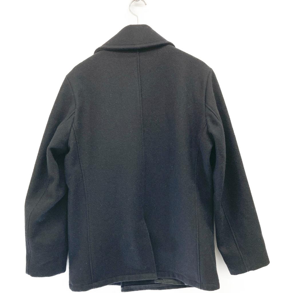 SCHOTT ×HTC 41082 Black Wool Studded Pea Coat coat 40 blackUsed