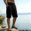 Pantaloncini Cargo Bianchi da Uomo con Coulisse Vita Elastica Pantaloncini Casual con Tasche Laterali