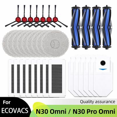 Passend für Ecovacs Debot N30 Omni / N30 Pro Omni Roboterstaubsauger Zubehör Hauptseitenbürste Hepa-Filter Lappen Staubbeutel Teile