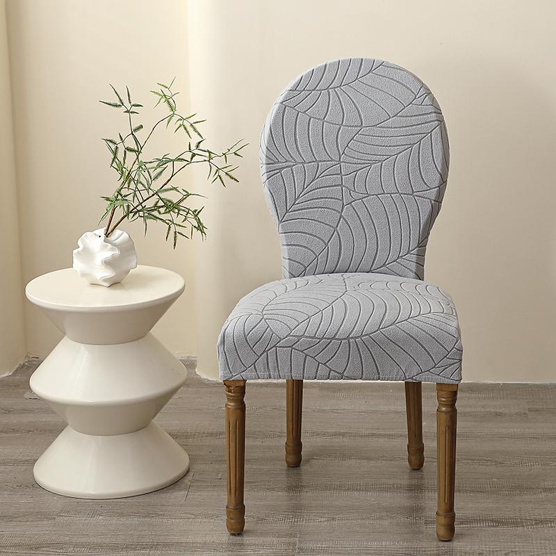 1/2/4/6pcs Jacquard Nordic Dining Chair Cover Elastic Chair Seat Slipcover Curved Chair Protector Case Kitchen Dining Room Home