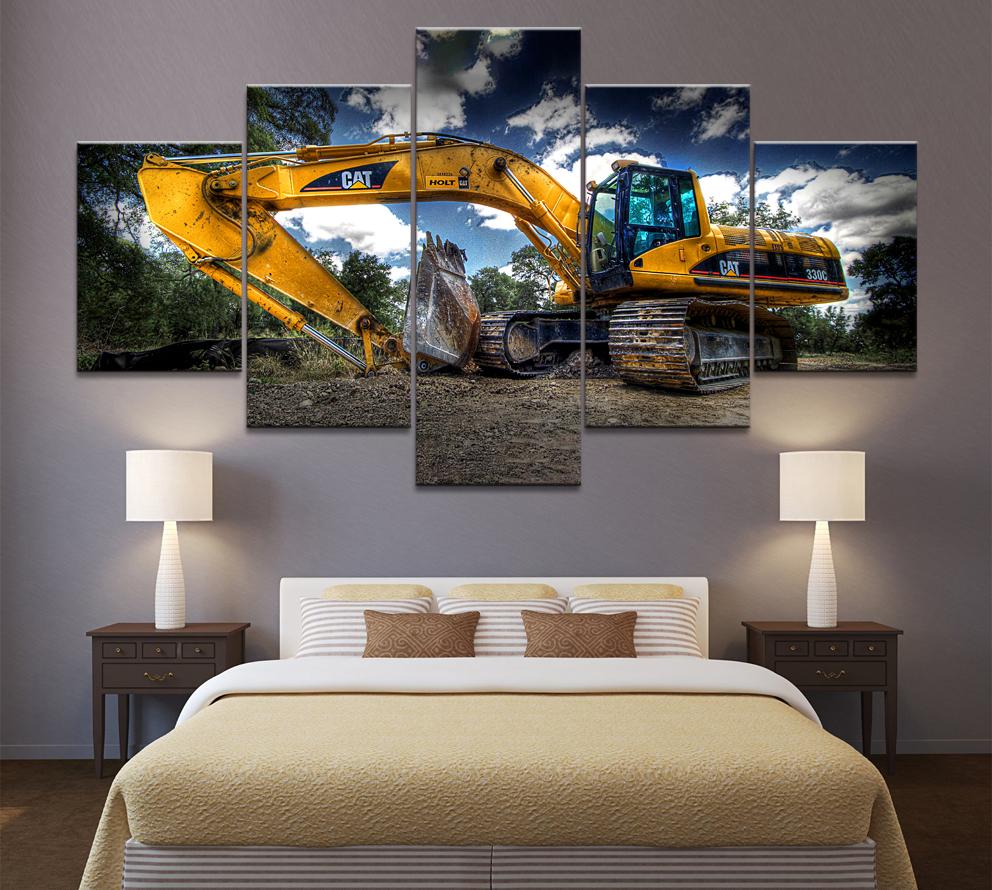 

5 шт. холст книги по искусству экскаватор пейзаж печать плакатов современный домашний декор настенная картина живопись гостиная картина спальня фреска 40x60cm*2 40x80cm*2 40x100cm*1