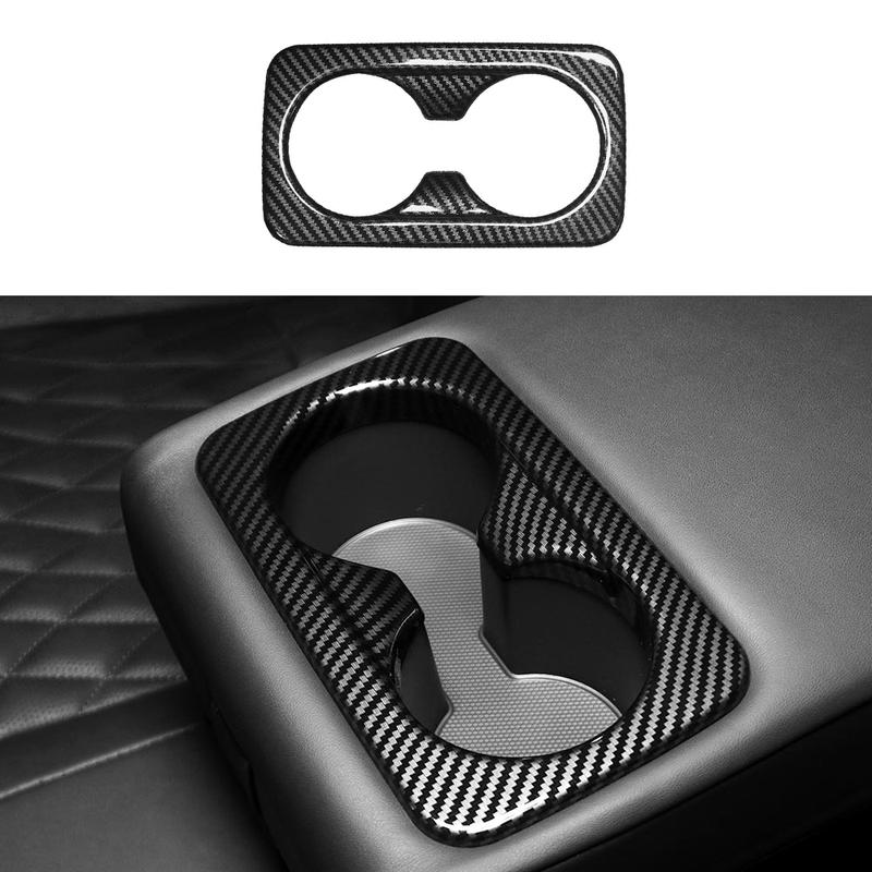 1PCS Automotive Interior Accessories Seat Cup Holder Cover Frame Trim In ABS Material Interior For Kia Stinger 2018- LHD RHD