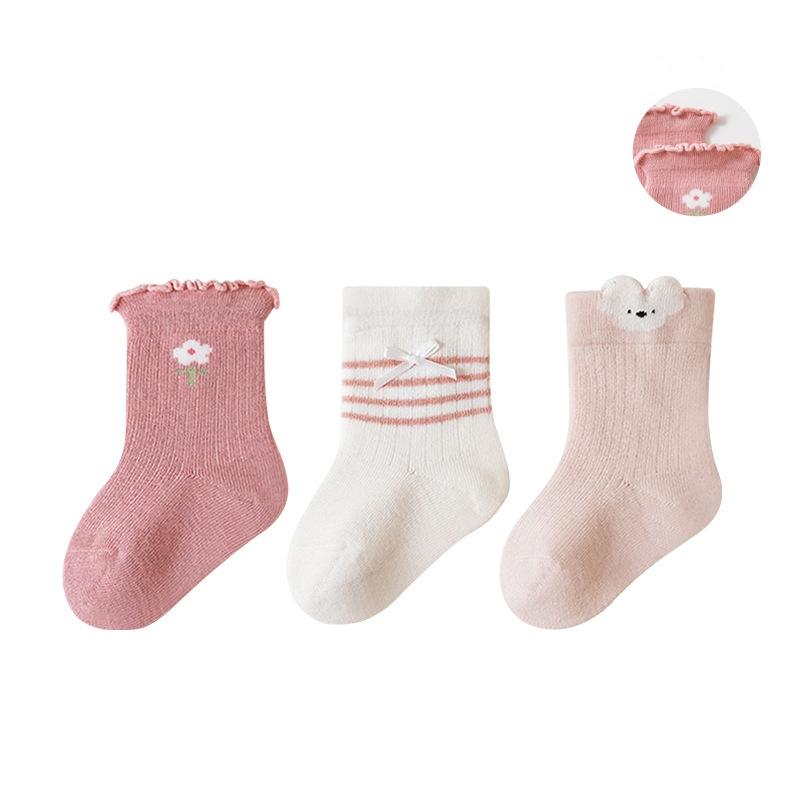 

3Pairs/Set Baby Socks Autumn Winter Cartoon Cotton Boneless Infant Toddler Socks For Girls Boys Children s Clothing Accessories L