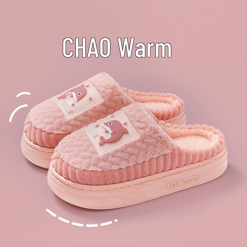 

2025 Теплые Нескользящие Домашние Хлопковые Тапочки для Мужчин и Женщин, Толстый Пушистый Зимний Дизайн 38-39