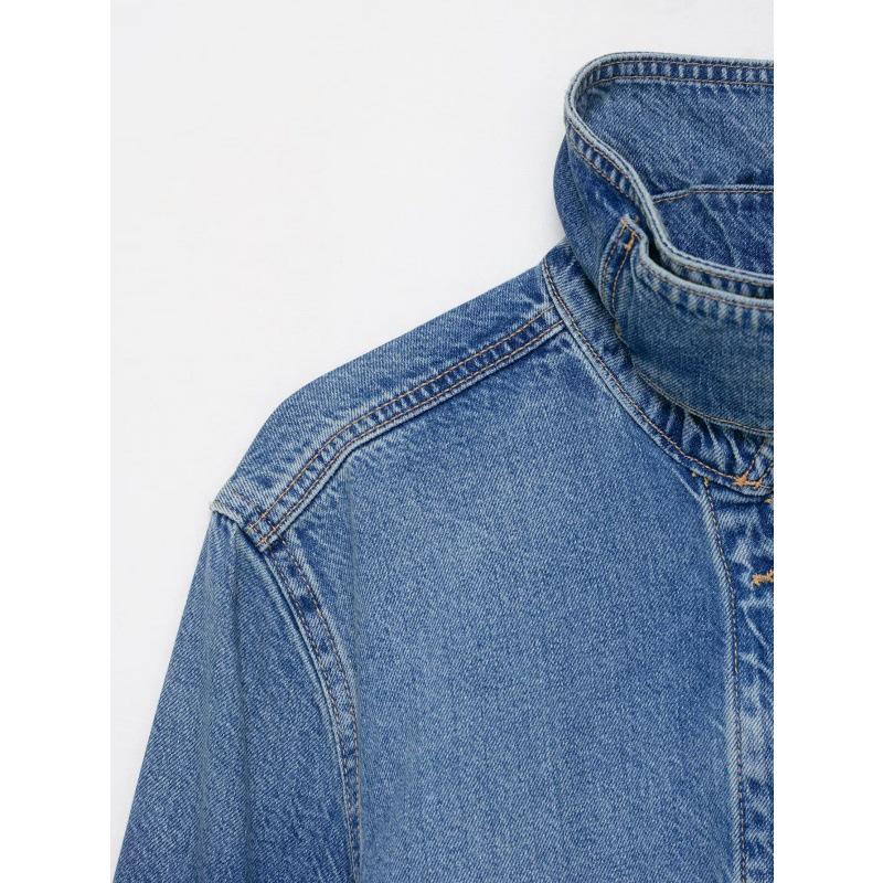 European Style 2026 High Collar Denim Jacket for Women
