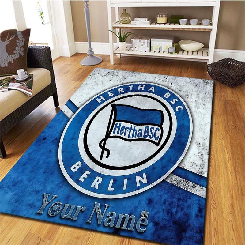 Hertha BSC Custom Name Carpet Rug for Living Room Bedroom Home Sofa Decoration,Kids Play Non-slip Floor Mat