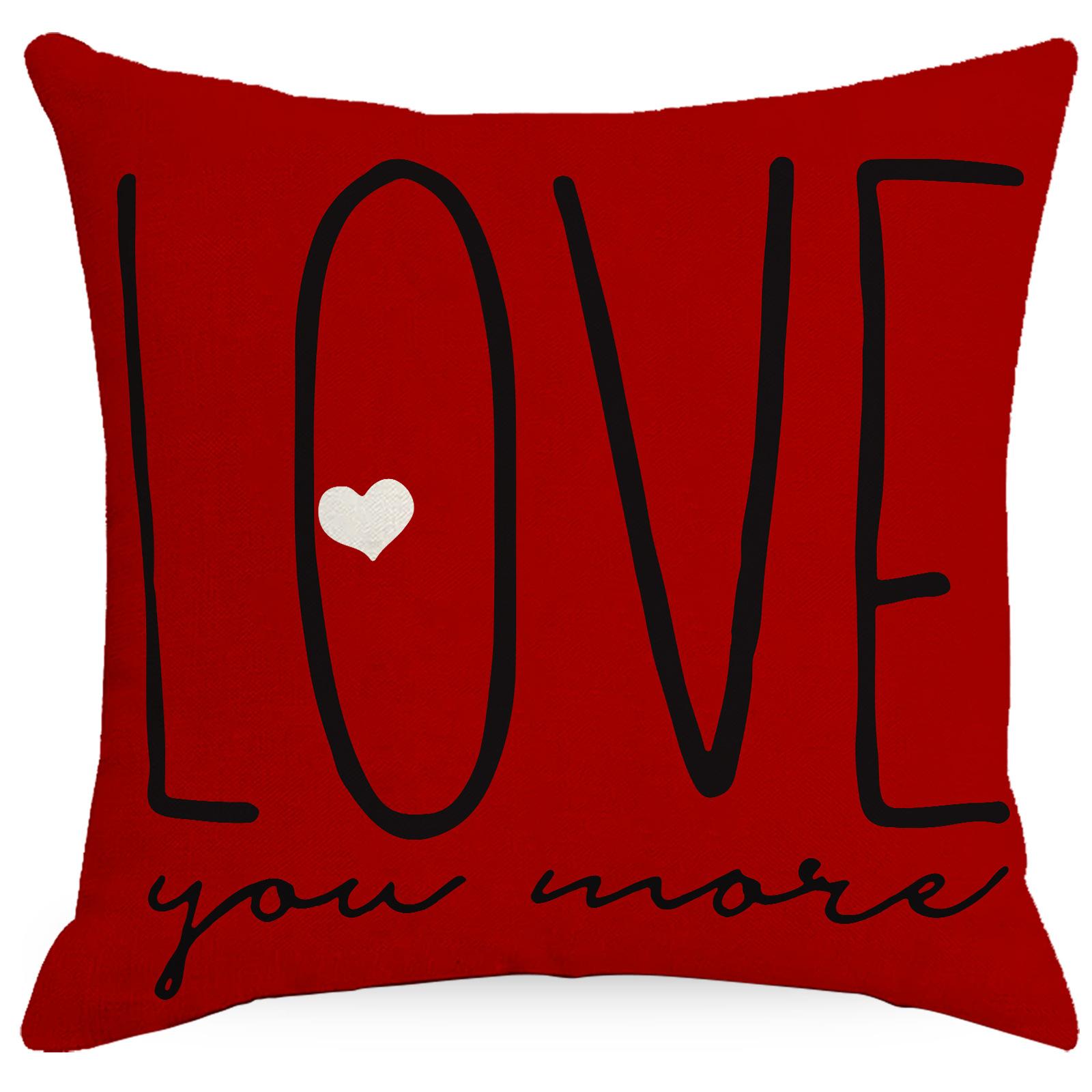 

Новая наволочка на День святого Валентина Красная Любовь Дом Диванная подушка Офисная наволочка 45 * 45Cm without pillow core