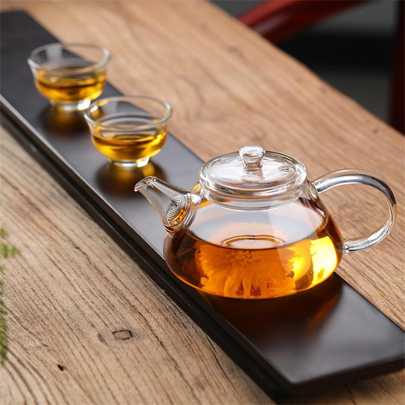 Small Capacity 200ML Heat Resistant Mini Glass Teapot With Filter Brewing Flower Tea Kettle Household Kung Fu Tea Pot Teaware