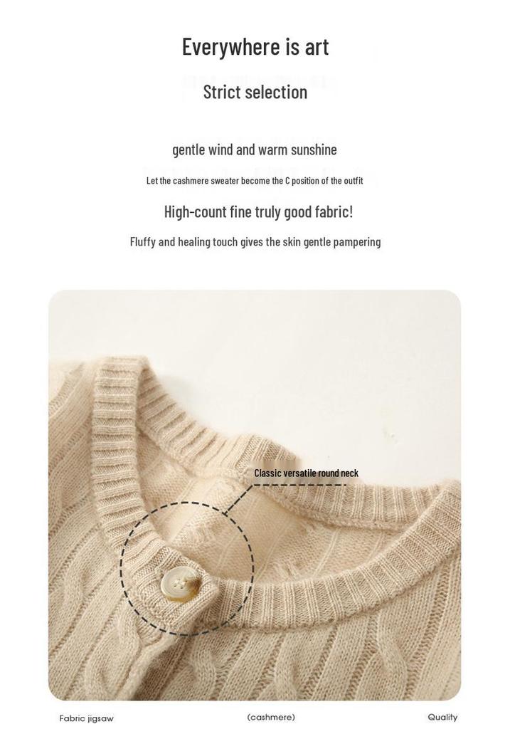 Women's Cashmere Blend Loose Knit Cardigan Sweater