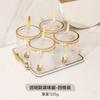 Creative Transparent Gold-plated Striped Spice Jar Spice Salt Sugar Jar with Lid Multifunctional Storage Box Storage Container