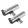 2PCS USB C to 3.5mm o Adapter 2 in 1 o Charging USB C to o Jack ABS USB C to oJack