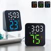 Orologio da Parete con Allarme Digitale Visualizzazione Data Ora Temperatura Orologio con Allarme a Controllo Sonoro Orologio Regolabile Non Disturbare per Camera da Letto
