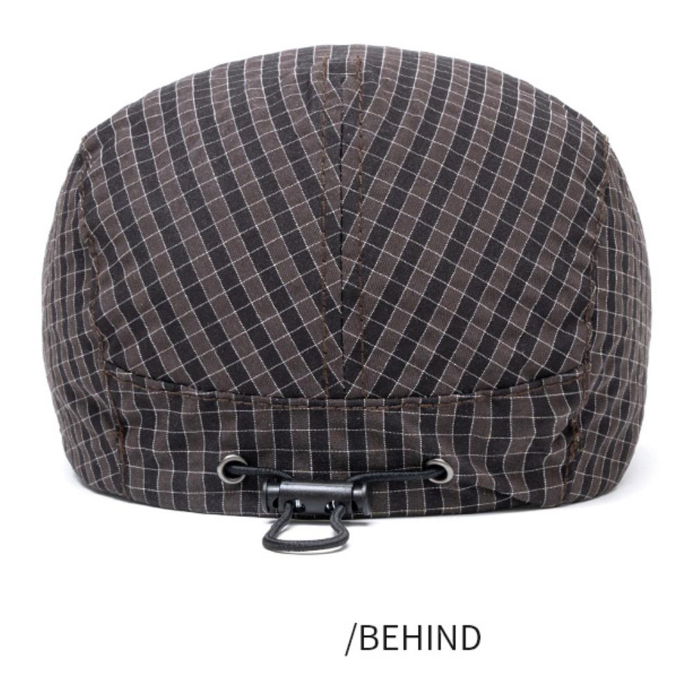 HT4740 Mens Berets Women Retro Artist Painter Plaid Beret Hat Male Female Ivy Flat Cap Unisex Spring Summer Adjustable Beret Cap