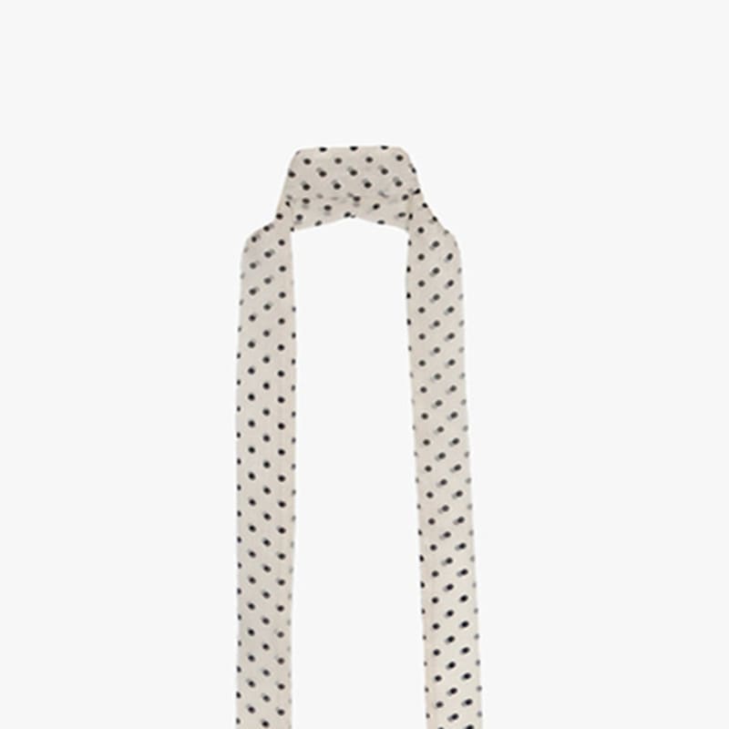 PINK PINEAPPLE DOT CHIFFON LONG SCARF_IVORY