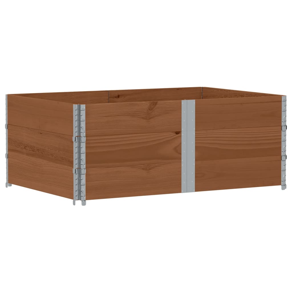 Vidaxl Pallet Extensions, 3 Pcs., Brown, 150X100 Cm, Pine Wood