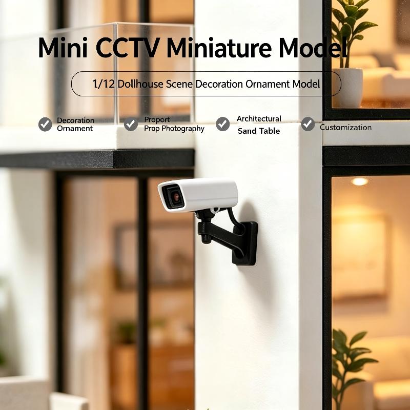 1/12 Dollhouse Mini Surveillance Camera Model For Micro Landscape Decoration Miniature Food And Play Scene Ornament