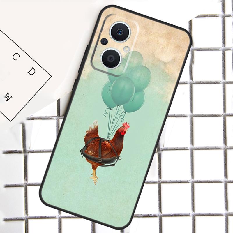 

Cartoon Chicken Rooster Phone Case For OPPO Reno 13F 13 12 11 14 F 10 Pro 8T 7 8 Lite OPPO Find X9 X6 X5 X8 Pro Cover OPPO Reno11 Pro