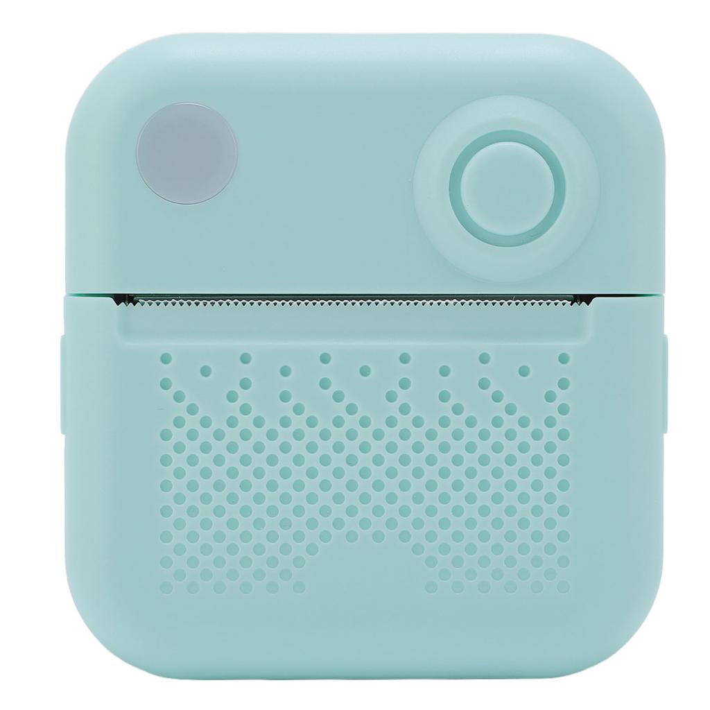 Portable Thermal Printer Rechargeable Printing Machine for Photo Document Shipping Label Built in 1200mAh Battery Cyan