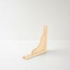 Staffa da Parete Triangolare in Legno Massello Finitura Naturale Rustica Staffa di Supporto per Mensole Galleggianti Decorative Minimalista Moderna
