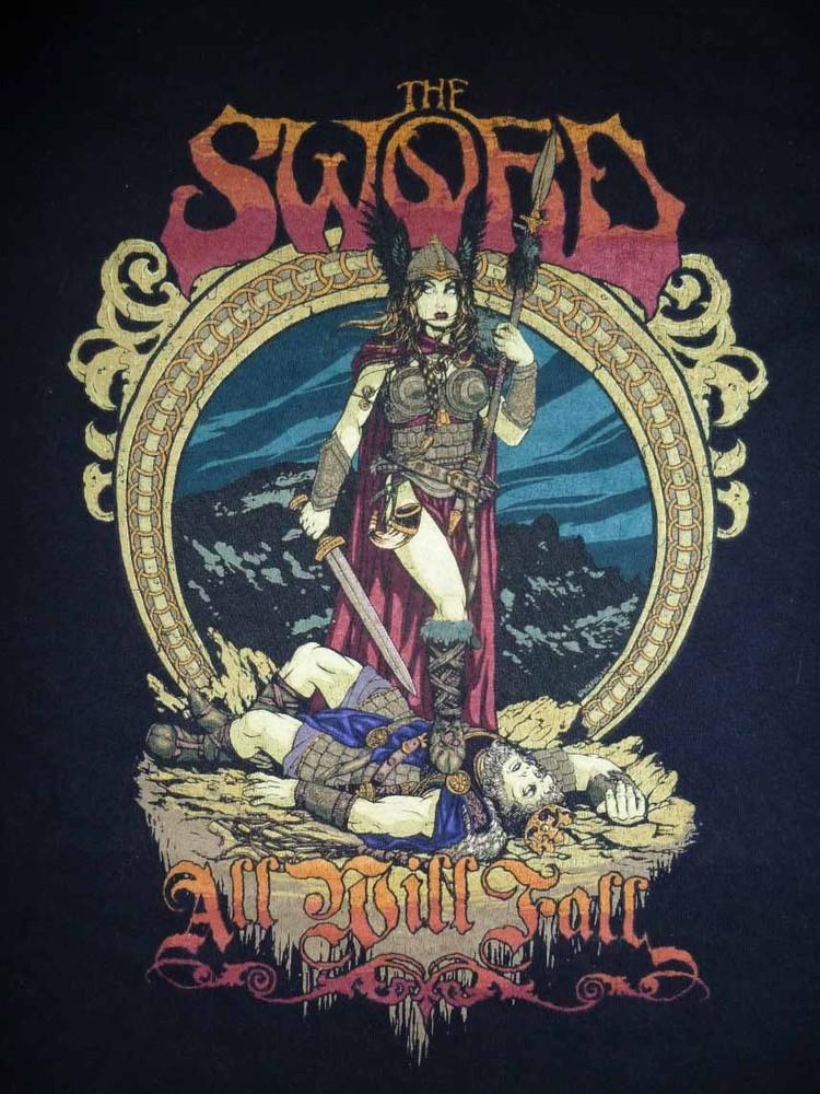 Футболка The Sword 2008 2009 All Will Fall Tour Черная Унисекс S-5XL 1V0343 Унисекс Футболка L