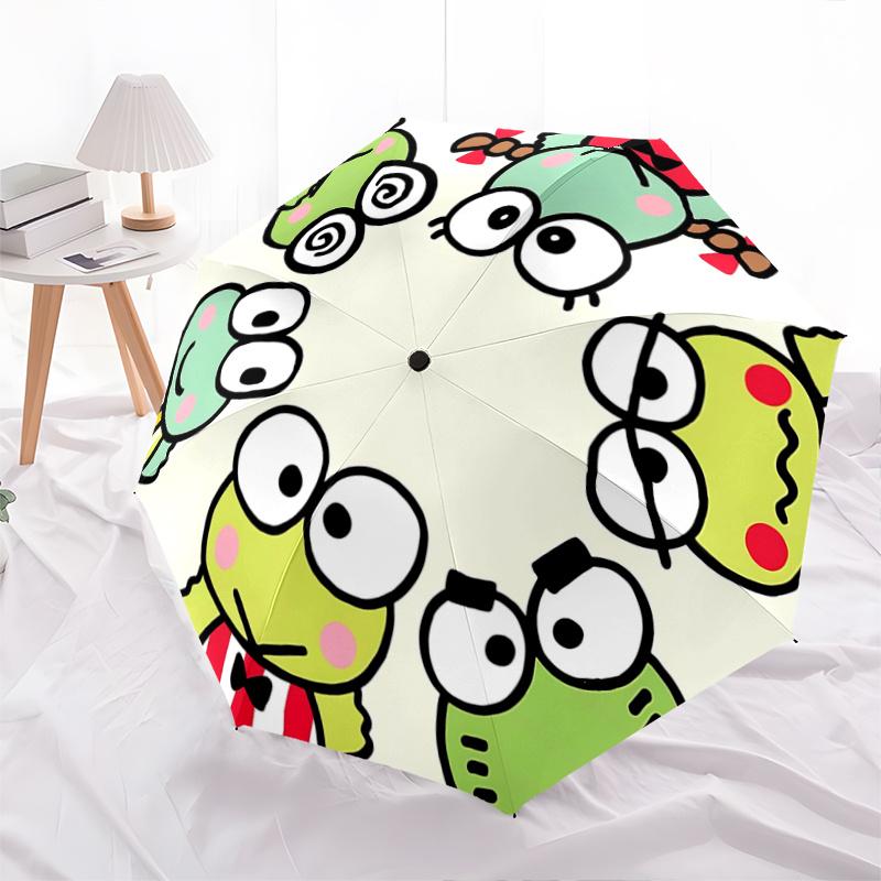

1pc Keroppi Frog Umbrella - Automatic Opening & Closing with Foldable Design, Iron Frame for Outdoor Use, Perfect Gift for Fans, Travelers, Everyday U