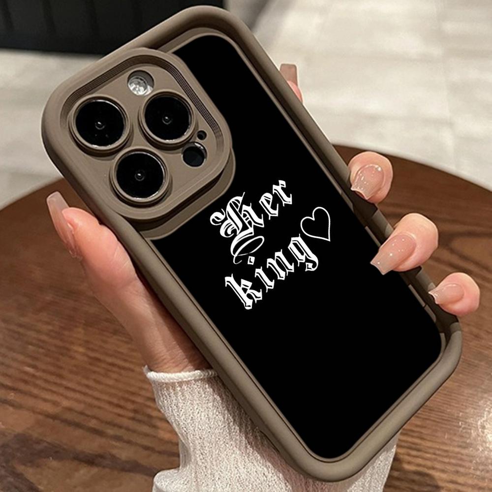 LZ29 Husă de telefon din silicon pentru cuplu coroană regină rege pentru Xiaomi 11 Lite 5G 14T Redmi 14C 13C A3 Note 12 11 9 10 13 Pro Plus Husă spate rezistentă la șocuri