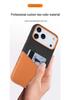 iPhone 17 Pro Max Leather Magnetic Anti-Fall Case with Color Splicing
