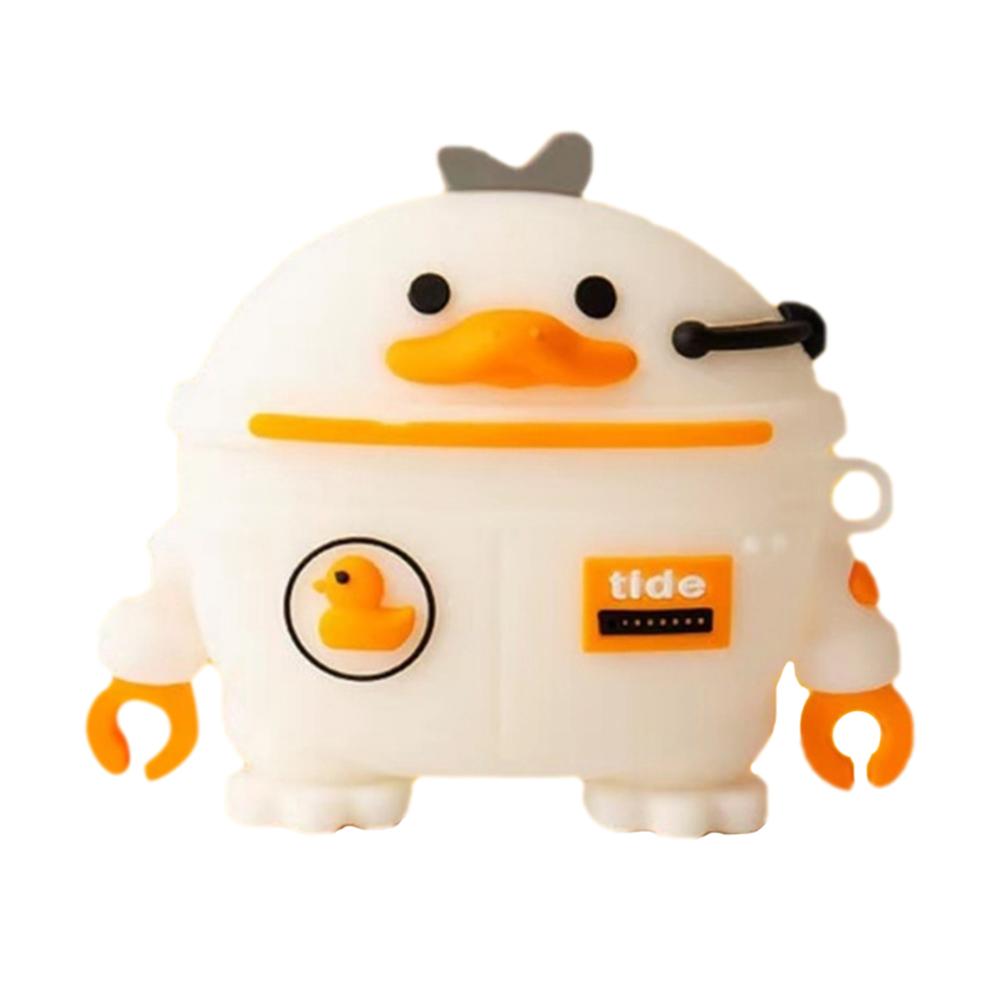 

Для AirPods 4 Чохол 3D Мультяшний Милий Силіконовий Чохол для Навушників з Карабіном Space Duck