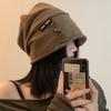 Autumn and Winter Japanese Style Loose Big Head Circumference Hooded Cold Hat Korean Version Versatile Face Showing Small Hat Trend