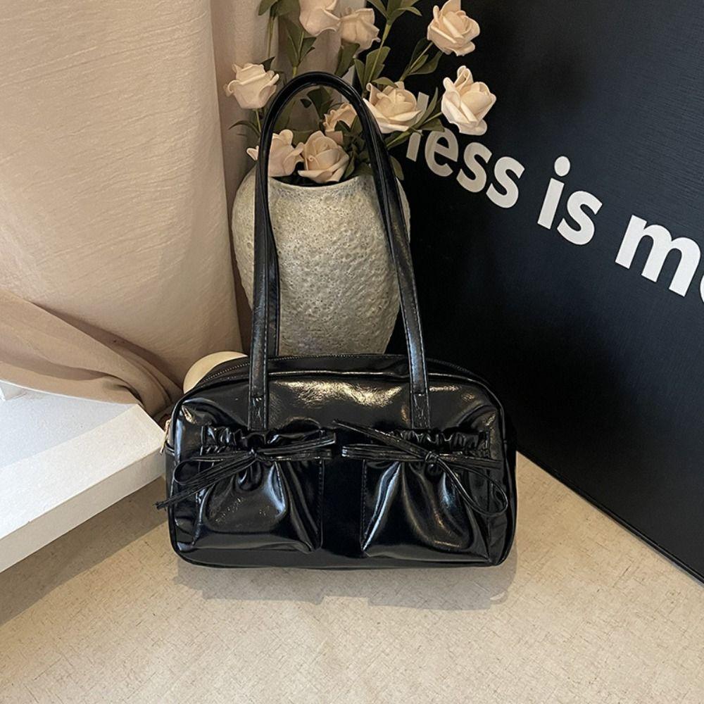 Koreanische Fliege Schultertasche Y2k Ballett Damen Handtasche süße Bänder Bowling Tote Bag Damen