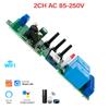2 Channels Wifi Switch  220V 7-32V 85-250V 10A RF433 Remote 2CH Pulse Module Relay Alexa Smart Switch For Tuya
