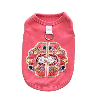 Pet Guofeng Traction Vest Spring and Summer Cat and Dog Embroidered New Chinese Style