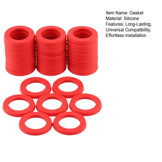 Silicone Hose Gaskets Red Washer Set Faucet Repair Parts O-Rings for 3/4 Inch Garden Hose And Outdoor Water Faucet Easy Leak Repair