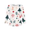 Weihnachtstag Mädchen Langarm T-Shirts Kinder Herbst Oberteile Rundhalsausschnitt Bedruckte Basic T-Shirts
