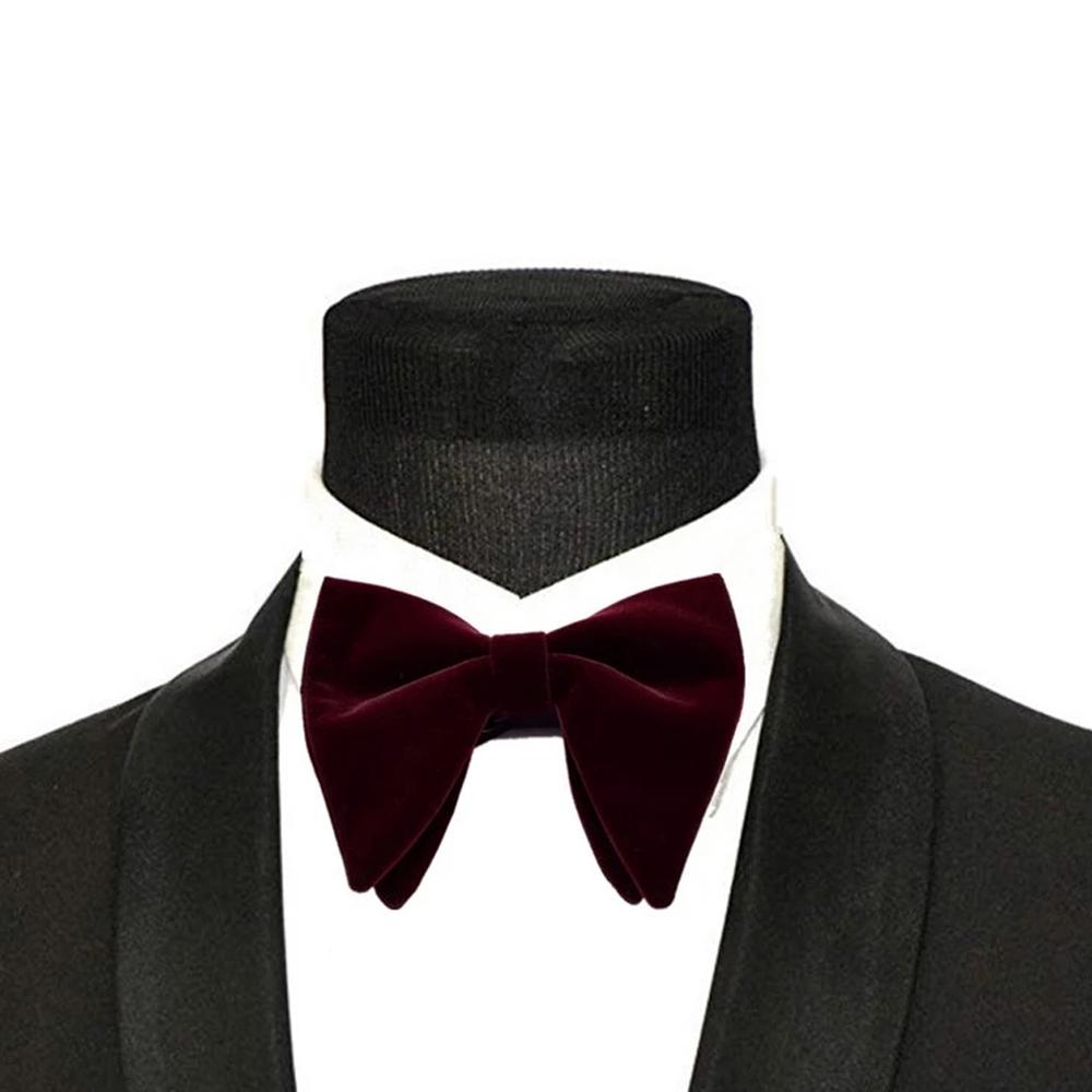 Christmas Gift Women Formal Wear Accessories Bow Knot Bow Tie Horn Bow Ties Neck Tie Planted Velvet