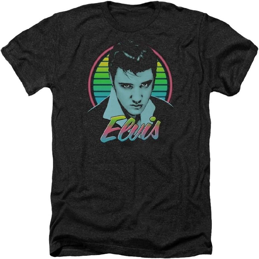 Elvis Presley - Mens Neon King Heather T-Shirt S