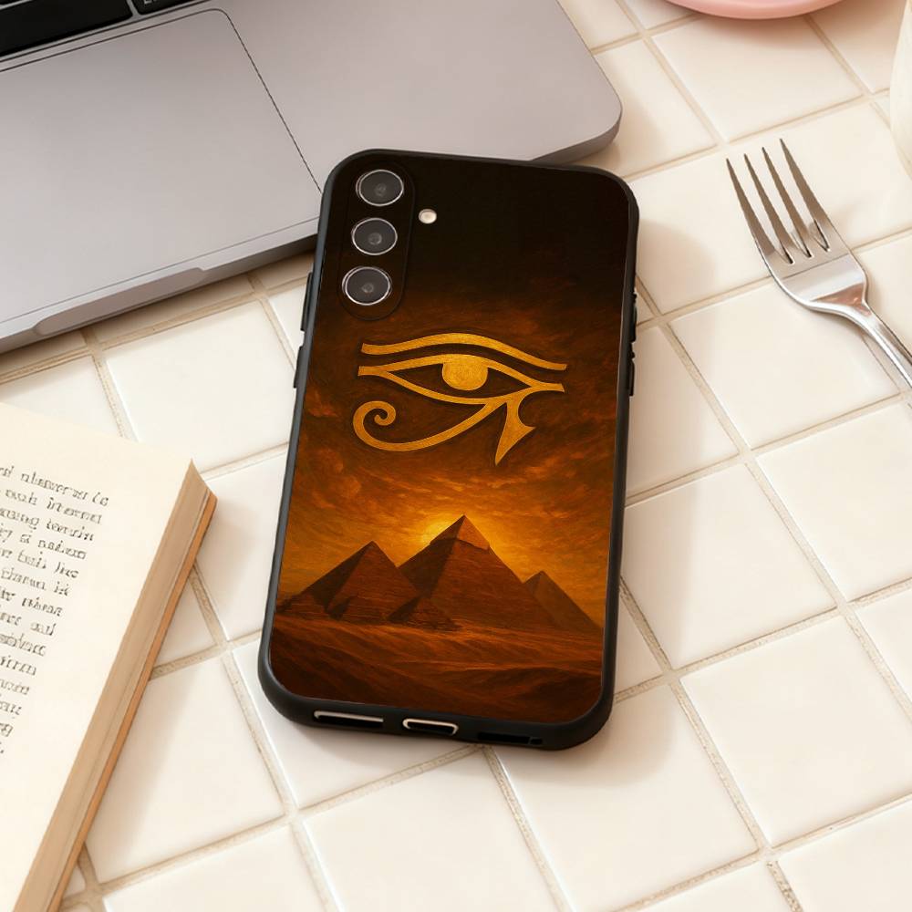 Egyptian Eye Of Horus Phone Case For Samsung Galaxy A73,A72,A71,A70,A53,A52,A51,Others Soft Black Shell
