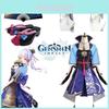 High-quality Kamisato Ayaka Costume From Genshin Impact With Full Dress And Fan