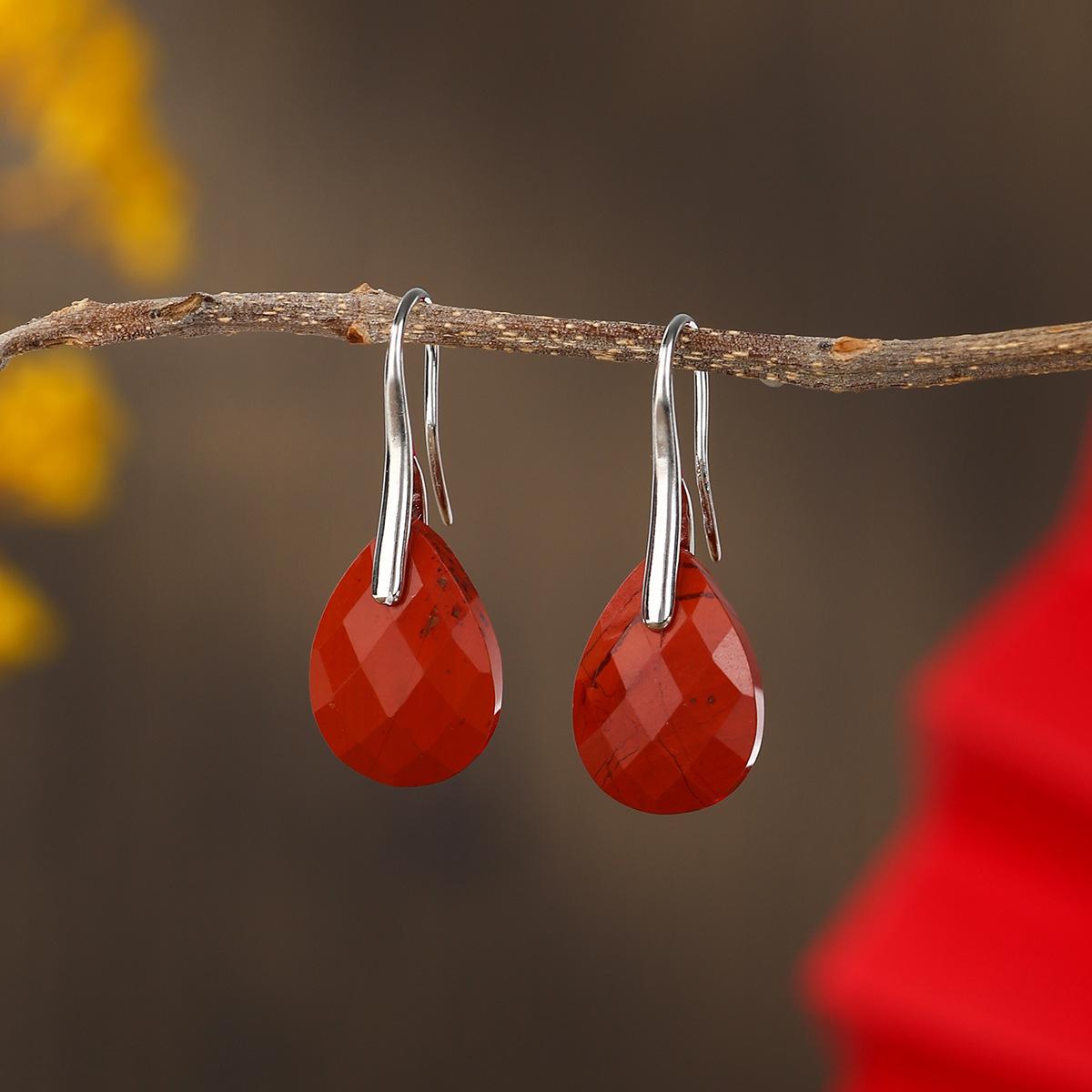 Серьги из натурального хрусталя, аметистовые серьги, серьги из розового хрусталя, простые и универсальные серьги, аксессуары