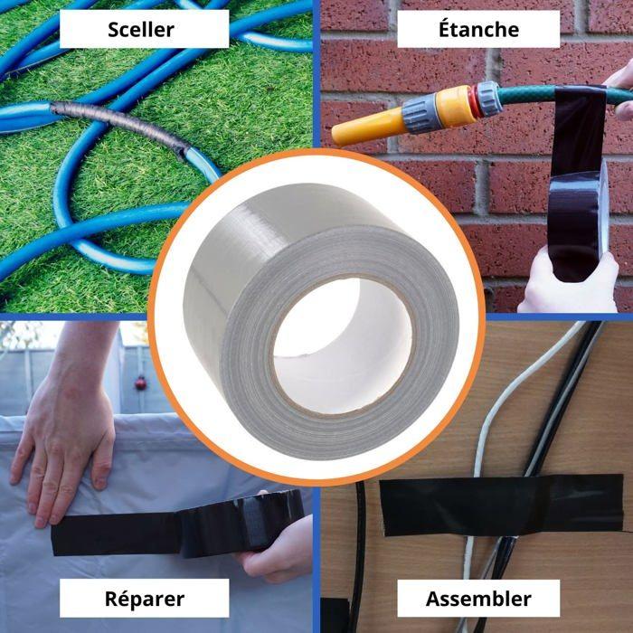 Ruban adhésif - gtse - gtse-duc5075sil - argenté - 75 mm x 50 m - tissu résistant à l'eau