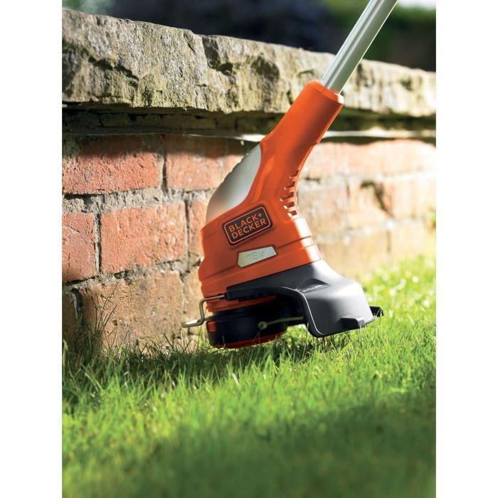 Coupe-bordure électrique BLACK+DECKER - GLC1823L20-QW - 18V - 23 cm - Avec batterie 18V - tête pivotante - tube télescopique